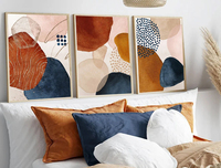 Vente en gros d'usine : Impressions d'art abstrait modernes pour l'hôtellerie, Peintures abstraites sur toile pour la décoration murale de chambre d'hôtel