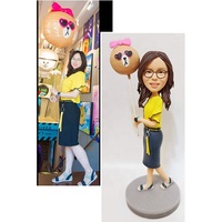 Figurine de bobbletête personnalisée, cadeau pour petite amie, saint-valentin, anniversaire, sur vos Photos
