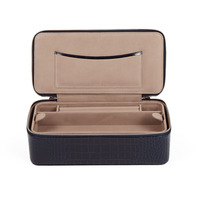 Étui de voyage léger pour bijoux, en cuir de crocodile gaufré, doublure en velours, fermeture éclair, logo personnalisé fait main, luxe, tendance, marque Mount Yanzhi