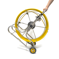 Caméra d'inspection d'égouts portable avec tige de poussée et enrouleur de câble pour système de caméra d'inspection de canalisations de 18 à 400 mm