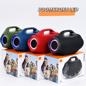 ลำโพงบลูทูธไร้สาย Super Boombox 4 LED พกพา พร้อมไฟ RGB กันน้ำ มีหูหิ้ว รุ่น Boombox4 LED สำหรับใช้ในบ้าน ของขวัญ งานปาร์ตี้ ฟังวิทยุ FM - Product Image 3