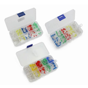 YIXINSHENG หลอดไฟ LED ไดโอดเปล่งแสง 3 มม. 5 มม. 5 สี ชุดกล่อง 500 ชิ้น สำหรับงานอิเล็กทรอนิกส์ DIY - Product Image 2