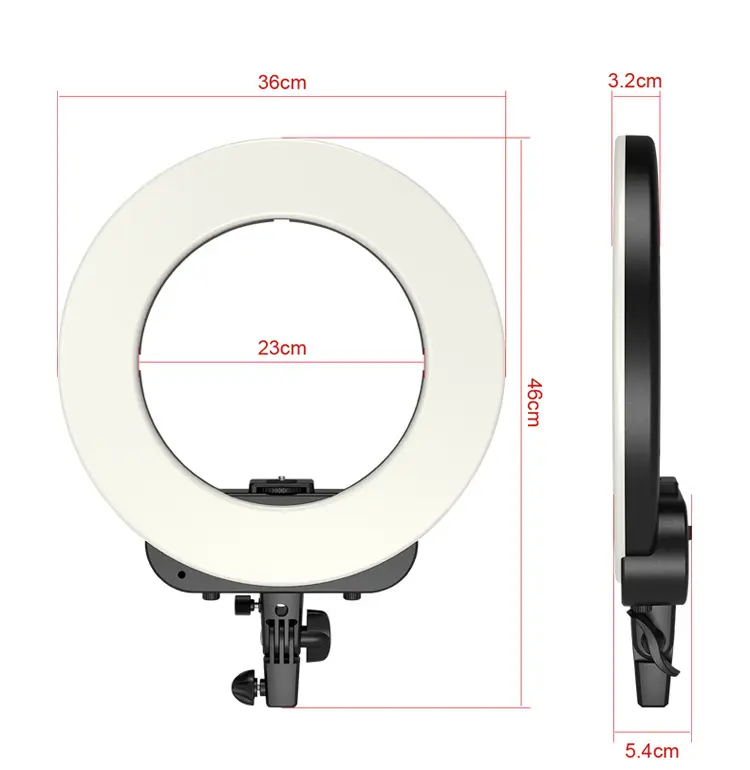 Color Filter diffuser photography 36W 5500K 12 inch best selfie LED Ring Light Light Stand Led photo ring kit