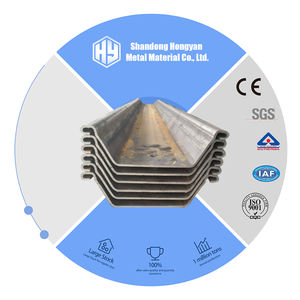 Sy295 Sy390 lamina di metallo di <span class=keywords><strong>Piling</strong></span> Type2 Type3 Type4 lamiera di acciaio al carbonio pila 6m 12m di lunghezza lamiere di ferro pali - Product Image 1