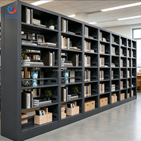 Estantería Metálica Moderna Personalizable para Biblioteca Escolar, con Recubrimiento en Polvo, Múltiples Estantes, Fácil Montaje KD, Venta Directa de Fábrica, OEM, ODM