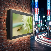 Écran vidéo mural numérique couleur haute luminosité 3000 nits, 65 pouces, protection IP65, graphiques d'animation, SDK OEM, garantie 1 an