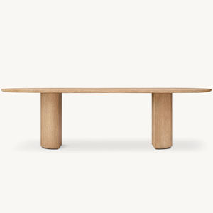 इनडोर लिविंग रूम ठोस ओक लकड़ी फर्नीचर उच्च अंत आयताकार डाइनिंग टेबल - Product Image 1