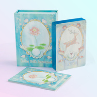Impression personnalisée en gros avec boîte magnétique et support en bois pour jeu de cartes de tarot, cartes de tarot personnalisées avec estampage doré