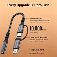 Cable adaptador de audio auxiliar USB C a 3.5mm 2 en 1, cable adaptador de auriculares USB tipo C a 3.5mm para realme oneplus