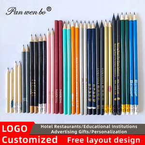 Panwenbo Nhà Máy Bán Buôn Biểu Tượng Tùy Chỉnh Số Lượng Lớn Tiêu Chuẩn Bút Chì Gỗ Nguyên Liệu Tự Nhiên Graphite Bút Chì Với Tẩy - Product Image 2