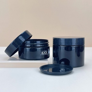 Vente flash - Pot en plastique PET noir de 200 ml, 120 ml, 150 ml, pot rond en plastique pour cosmétiques, conteneur pour soins de la peau avec couvercles à vis - Product Image 1