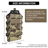 Pochette pour chargeur simple Sinairsoft légère, découpée au laser avec design Molle pour 5.56/7.62, en nylon durable, équipement tactique