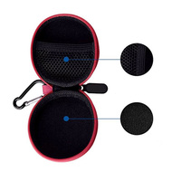 Étui rond pour écouteurs en EVA avec fermeture éclair, étui de protection pour écouteurs, étui rigide portable pour écouteurs, étui de rangement pour écouteurs