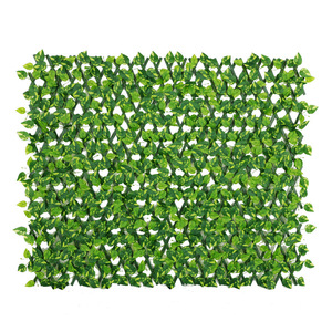 รั้วพลาสติกแบบยืดหดได้ 120 ซม. รั้วต้นไม้ประดิษฐ์ ทนทาน ป้องกันรังสียูวี ตกแต่งสวนกลางแจ้ง อุปกรณ์ประกอบฉากงานแต่งงาน - Product Image 5