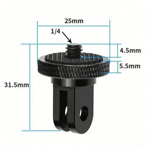 Adaptateur de montage CNC en métal aluminium pour caméras Hero 11 10 9 8 7 6 et Insta 360 avec vis de 5 mm - Noir USA Mairun - Product Image 1