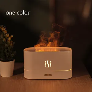 Diffuseur d'huile essentielle USB de 180ML, humidificateur ultrasonique de Simulation de flamme pour la maison et le bureau, désodorisant, parfum, atomiseur de sommeil apaisant