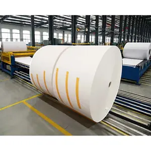 Rolo de papel revestido PLA/PE para embalagens de alimentos, preço direto da fábrica, polpa de madeira virgem 100%, 1200m de largura, 18gsm