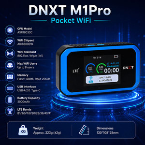 เราเตอร์พกพา DNXT pocket wifi CRC9 เสาอากาศ 4G ความจุแบตเตอรี่ 3000mAh หน้าจอ LCD 2.4 นิ้ว สำหรับการเดินทาง - Product Image 2