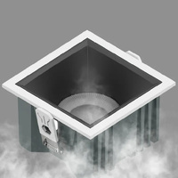 IP44 6W CCT persegi tanpa pemangkas solusi Modern lubang lampu Led bawah cahaya Downlight