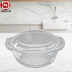 Olla de Vidrio para Microondas al por Mayor, Utensilios para Hornear de 0.8l 1.2l 1.5l, Plato Cuadrado Transparente para Hornear con Tapa, <span class=keywords><strong>Travessa</strong></span> De Vidro, Ollas De Vidrio - Product Image 1