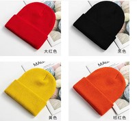 Casquette de baseball en tricot couleur unie, bonnet en acrylique à revers avec logo brodé, chapeau de pêcheur personnalisé, bandeau, vente en gros directe d'usine