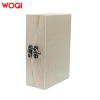 WOQI Crafts Boîte en bois Petit souvenir Bijoux en bambou Coffre au trésor Boîte cadeau décorée au laser pour l'affichage à la maison
