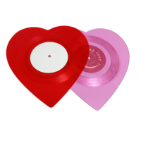 Disques en vinyle Transparent en forme de cœur rose rouge amour, cadeau de presse, disques de disques en vinyle LP