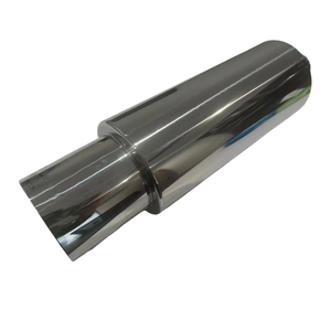 Xe exhaust muffler ban đầu bạc Thép không gỉ ống xả đầu vào 2.5 ''Outlet 4'' cho HKS - Product Image 1