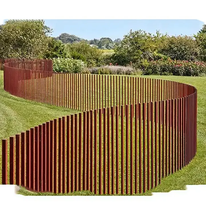 Corten – clôture en treillis en acier pour entreprise, jardin, ferme, maison, panneaux de clôture à piquet bon marché, clôture d'intimité en métal