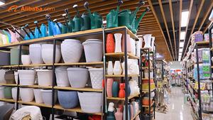 30cm Vente <span class=keywords><strong>en</strong></span> gros Maison Décoration PFA Plastique Vintage Mat Argent Plancher Jardin Intérieur Extérieur Grande Jardinière <span class=keywords><strong>Pot</strong></span> de Fleurs - Product Image 3