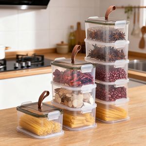 Spice Storage Box Rectangle Flip Top Airtight Container For Kitchen Food Organization - Product Image 3