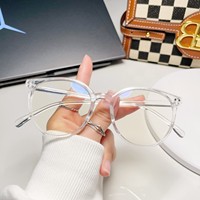 Nouvelle Arrivée Monture Ronde à Rivets Anti-Radiation Anti-Lumière Bleue Monture de Lunettes Optiques Unisexe Tendance Grande Monture Lunettes de Myopie