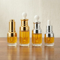 Botol Minyak Esensial Silinder dengan Pipet, Wadah Pelindung UV untuk Serum, Aromaterapi, Minyak Rambut