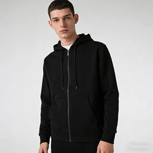 Nouveau modèle 2025 Sweat à capuche pour homme en coton, coupe oversize, à manches longues, brodé, uni, de marque, pour l'hiver - Product Image 5