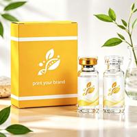Boîte en papier holographique écologique personnalisée pour flacon de 2 ml, 3 ml, 5 ml avec étiquette imprimée pour l'emballage de flacons cosmétiques