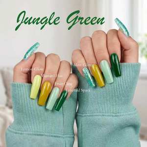 Gel UV <span class=keywords><strong>Verde</strong></span> Jungla al por Mayor, 3 en 1, para <span class=keywords><strong>Uñas</strong></span> y Extensiones de <span class=keywords><strong>Uñas</strong></span> Acrílicas - Product Image 3