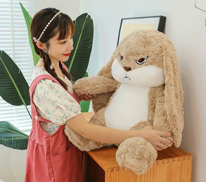 Peluche de <span class=keywords><strong>Conejo</strong></span> <span class=keywords><strong>Doudou</strong></span>, Muñeco de <span class=keywords><strong>Conejo</strong></span> con Orejas Caídas, Almohada para Abrazar para Niños, Venta al Por Mayor, Fabricación Personalizada OEM - Product Image 6