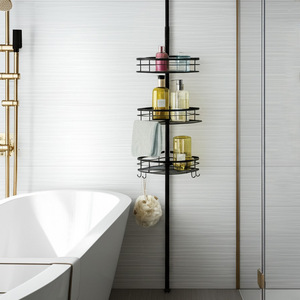 Estante esquinero para baño de 3 niveles, estante de almacenamiento triangular independiente para baño con diseño extraíble - Product Image 3