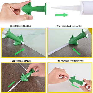 5-em-1 DIY calafetagem bocal aplicador de acabamento ferramenta raspador espátula de cola de plástico pá para telha tijolo Joint Floor Silicone OEM - Product Image 6