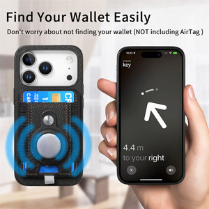Cho iPhone 17 trường hợp ví có thể tháo rời 2 trong 1 chống sốc điện thoại từ bìa với chủ thẻ cho airtag cho iPhone 16 17 Pro Max - Product Image 3