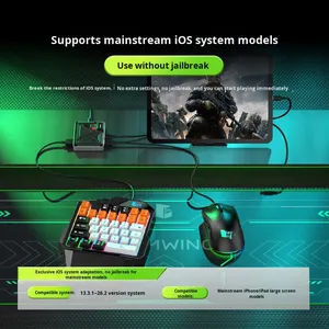 Gamwing Mystery 2 Xuanji 2 para <span class=keywords><strong>IOS</strong></span>, Convertidor de Teclado y Ratón, Botones Táctiles con Doble Vibración, Freno de Mano, Controlador de Juegos Móviles - Product Image 4