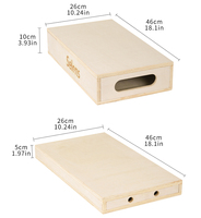 Selens Ensemble de supports de pose en bois de type boîte à pommes, de tailles complète, demi et quart, pour studio photo et vidéo