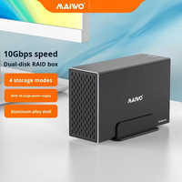 Caja de Disco Duro MAIWO de 3.5 Pulgadas, Puerto Serie de Escritorio, Expansión de Almacenamiento RAID, Carcasa Móvil de Aleación de Aluminio y ABS