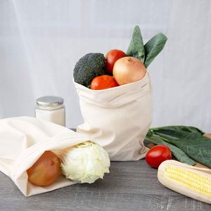 Sacs en mousseline 100 % coton avec cordon de serrage pour le rangement de chaussures et de vêtements, cadeaux pour garde-manger - Product Image 3