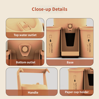 Glacière de bureau thermique moderne personnalisée 4L - Matériau HDPE+PU avec robinet de vidange supérieur et inférieur pour canettes, aliments, pique-nique, camping et usage au bureau