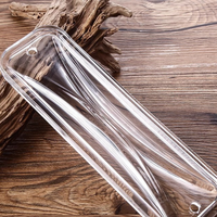 Panneaux suspendus en verre cristal poli concave-convexe en forme de longues bandes pour cloisons décoratives et décorations murales