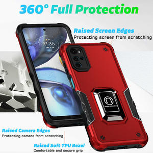 Para Motorola G22 G52 funda a prueba de golpes armadura anillo soporte parachoques teléfono contraportada para <span class=keywords><strong>Moto</strong></span> E20 E30 E40 G31 G41 G51 G71 5G fundas - Product Image 4