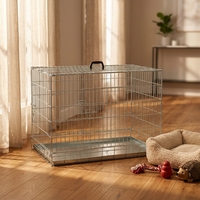 Cage pour chien en fer pliable, cage en fil métallique solide, simple, écologique, emballage en boîte