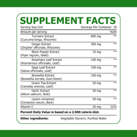 Vente en gros usine : Gouttes liquides de Curcuma et Curcumine avec extrait d'ail biologique et cannelle de Ceylan pour le soutien immunitaire