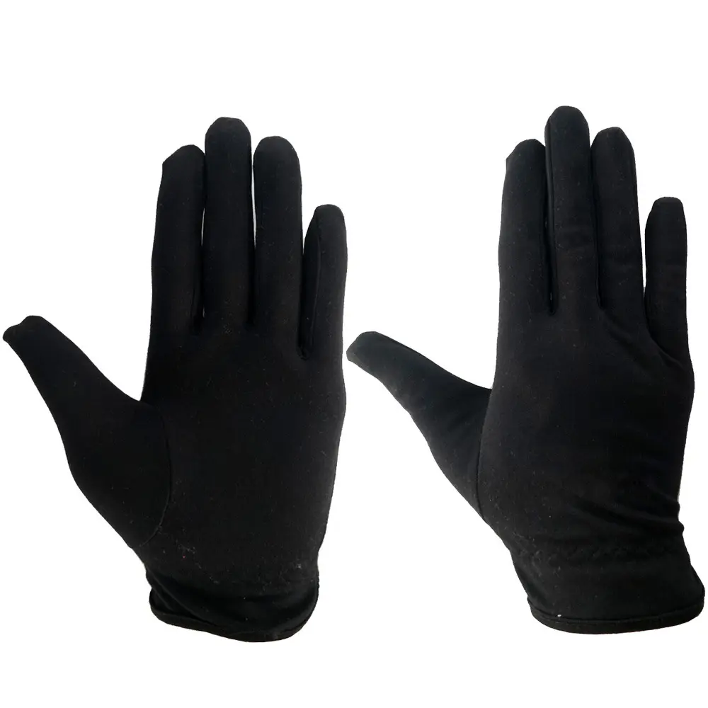 customized 100% polyester Polishing jewelry and watches cleaning microfiber clothing hand gloves for jewelry salesman